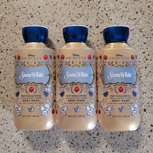 3 Bath & Body Works Disney Princess Collection Snow White Body Wash 10 oz Each